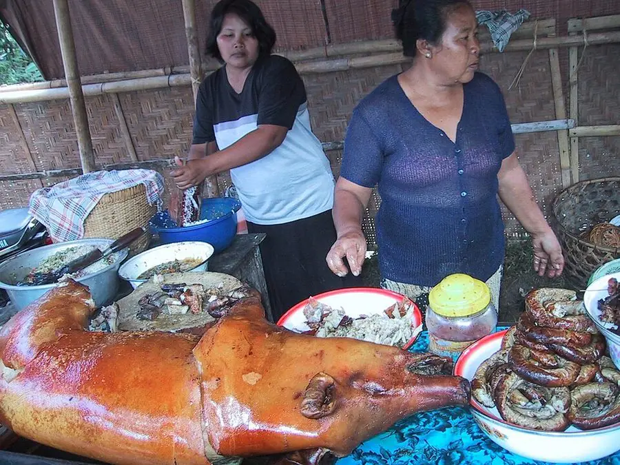 Babi Guling (Balinese spit-roasted suckling pig)