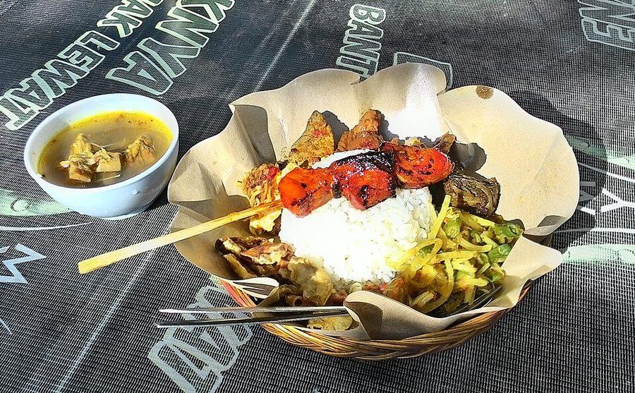 Nasi Campur Bali (Balinese mixed rice)
