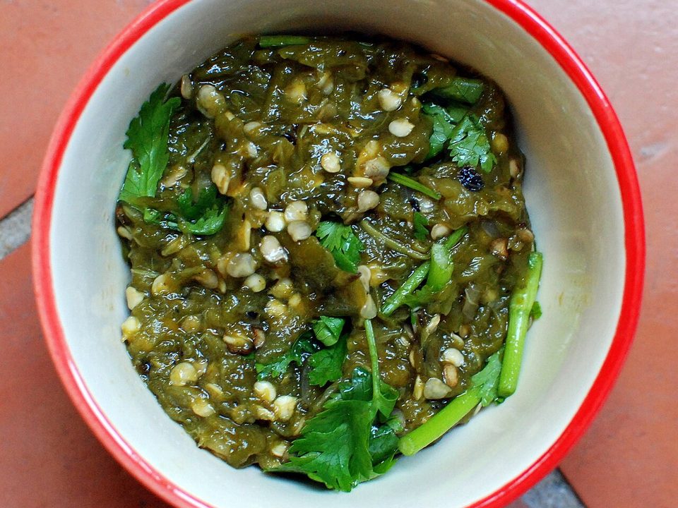 Nam Prik Noom (Roasted green chilli dip)