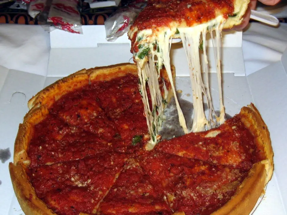 Stuffed Pizza (A double-crust pie packed with cheese)