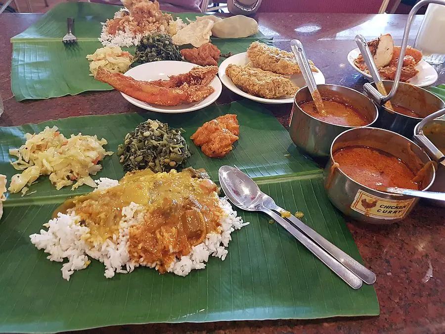 Banana Leaf Rice (South Indian rice meal)