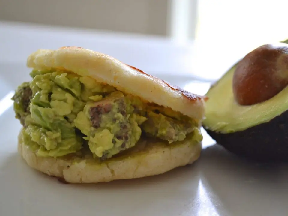Arepa (Venezuelan stuffed corn cake)